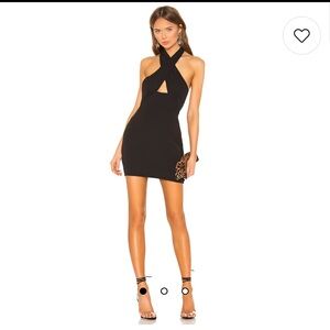 Superdown Grace Cross Front Dress in Black